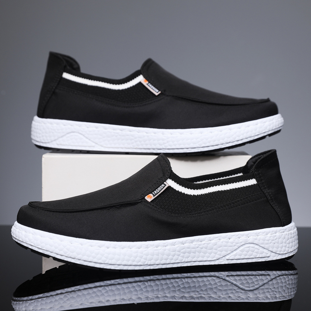 布鞋男鞋春季新款男布鞋韩版潮流板鞋EVA颗粒超轻弹日常柔软遛弯