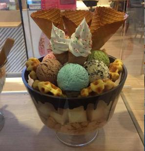 雪糕玻璃杯家用创意大饮料杯沙冰杯冰淇淋奶昔杯甜品店水果捞专用