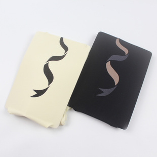 袜 JK纯欲甜美连裤 日单黑色奶白色80D天鹅绒春秋款 洛丽塔印花飘带