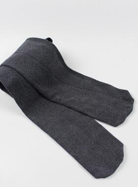 麻灰色雪花尼麦穗纹箭头纹复古提花春秋款连裤袜低调别致款打底袜