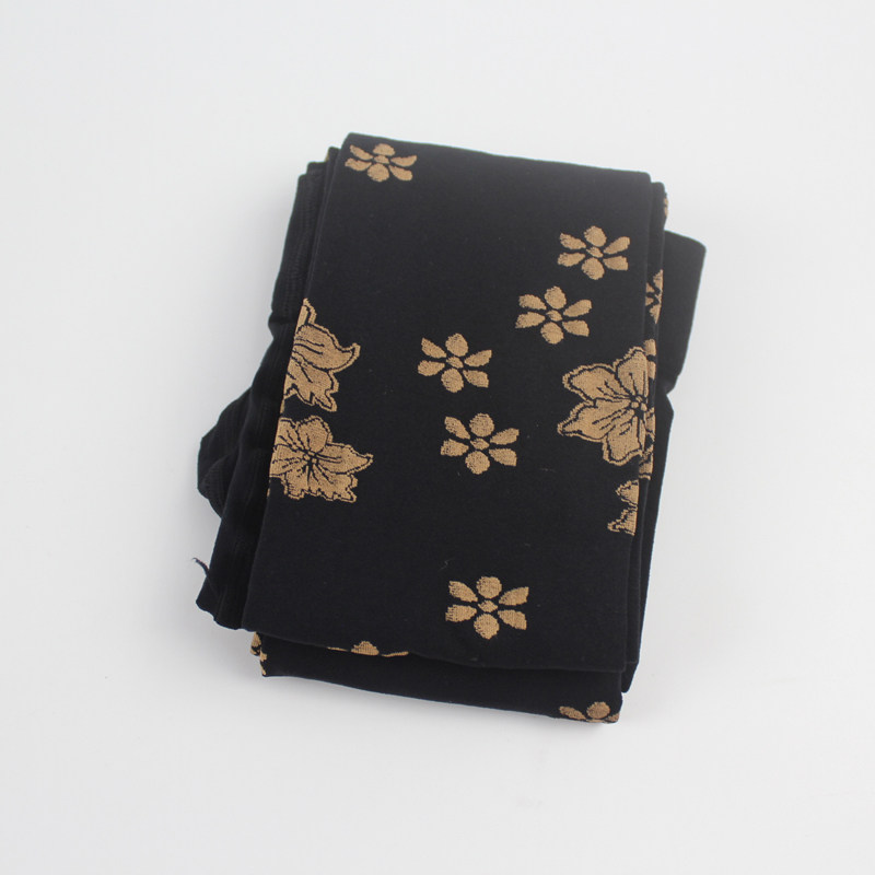 古着黑色提花金色花朵复古紫荆花优质天鹅绒微透春秋款120D连裤袜,女士内衣/男士内衣/家居服,连裤袜/打底袜,淘宝优惠券,粉丝福利购,淘宝优惠卷