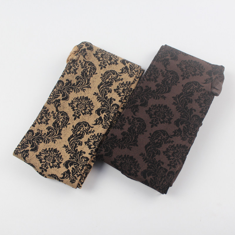 金色咖啡色凤尾花古典宫廷风150D天鹅绒春秋款复古提花织花连裤袜,女士内衣/男士内衣/家居服,连裤袜/打底袜,淘宝优惠券,粉丝福利购,淘宝优惠卷