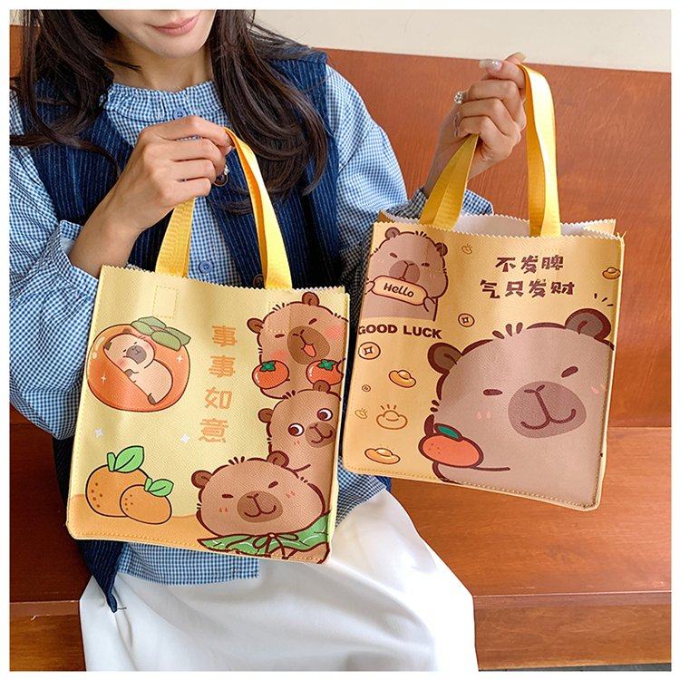 卡通可爱小熊小方包女大容量手提包日韩风购物袋手提袋手拎便当包,箱包皮具/热销女包/男包,小方包,淘宝优惠券,粉丝福利购,淘宝优惠卷