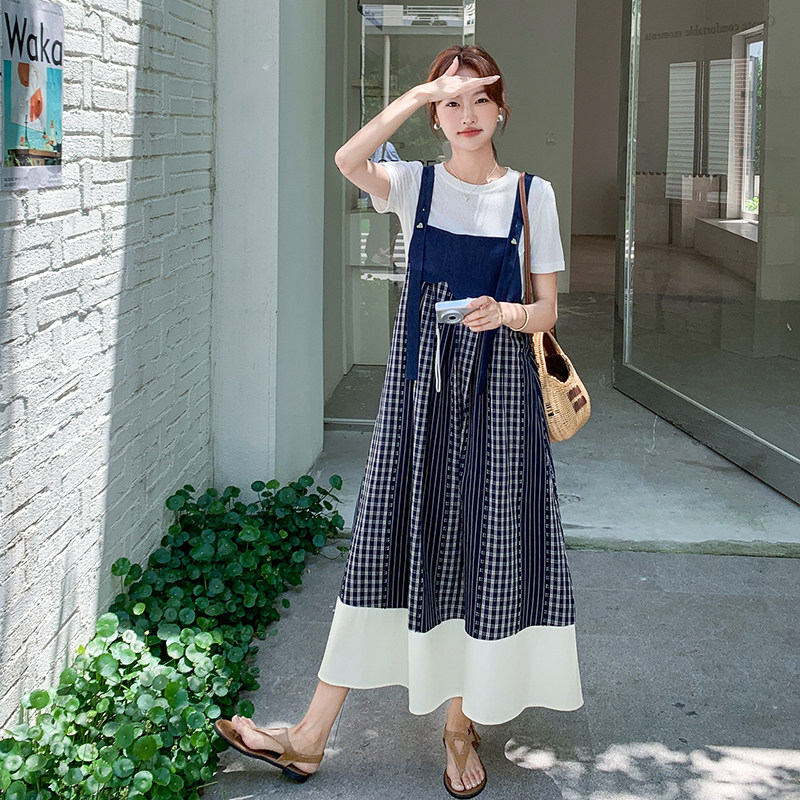 夏季新款短袖T恤吊带连衣裙两件套2C018-6020-P155-K228,女装套装/套裙,2C018
