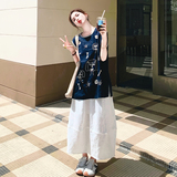 夏季新款刺绣上衣两件套2C018-5202-P150-K218，女装套装/套裙，2C018