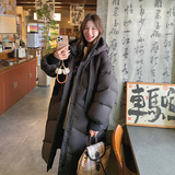 高级感长款羽绒服女2024时尚新款针织口袋保暖90白鸭绒面包服，女装羽绒服，2C018