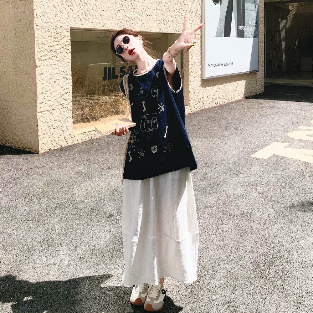 夏季新款刺绣上衣两件套2C018-5202-P150-K218,女装套装/套裙,2C018