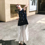 夏季新款刺绣上衣两件套2C018-5202-P150-K218，女装套装/套裙，2C018