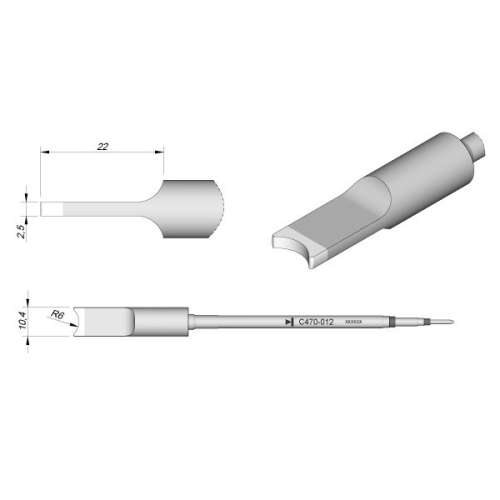 西班牙 JBC C470012 R.6 S1引线/连接器烙铁头 C470-012