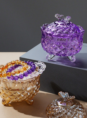 天然水晶碎石琉璃消磁碗白水晶消磁石手链饰品消磁净化器皿水晶