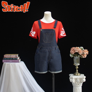星际宝贝史迪奇cos服电影同款莉萝牛仔裤套装cosplay万圣节表演服