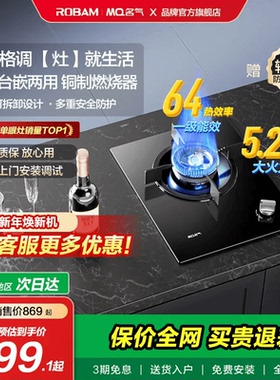 名气煤气灶单灶家用天然气燃气灶单液化气灶台炉灶老板出品B101A