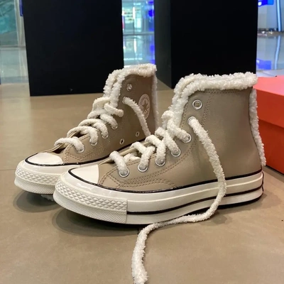 匡威男女同款休闲鞋高帮加绒帆布鞋A12450C