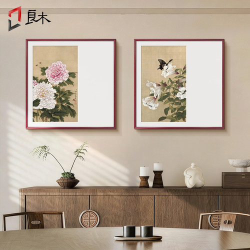 高档立体卡纸装裱花鸟画