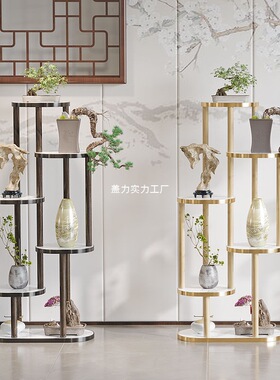 博古架实木中式摆台高低展