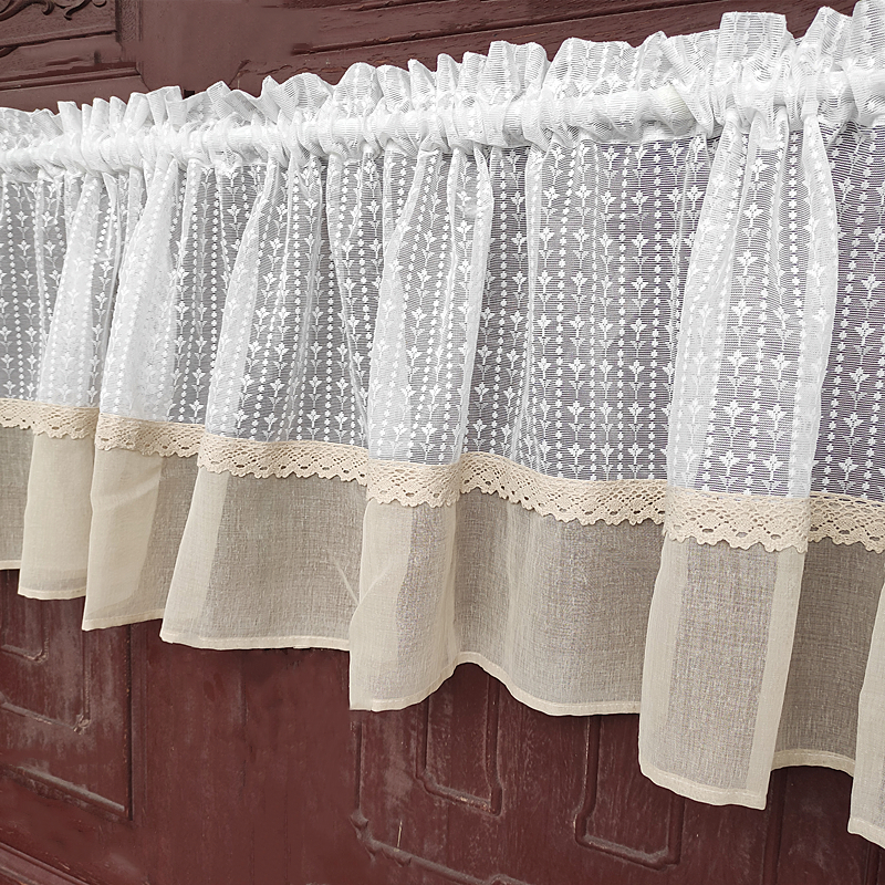 美式乡村田园风防尘橱柜咖啡帘