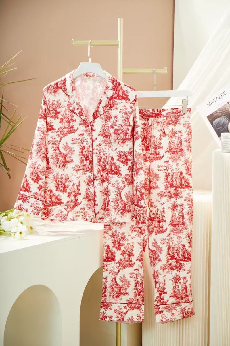 小众冰丝睡衣家居服套装