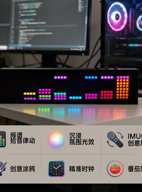 像素时钟LED点阵拾音WIFI授时