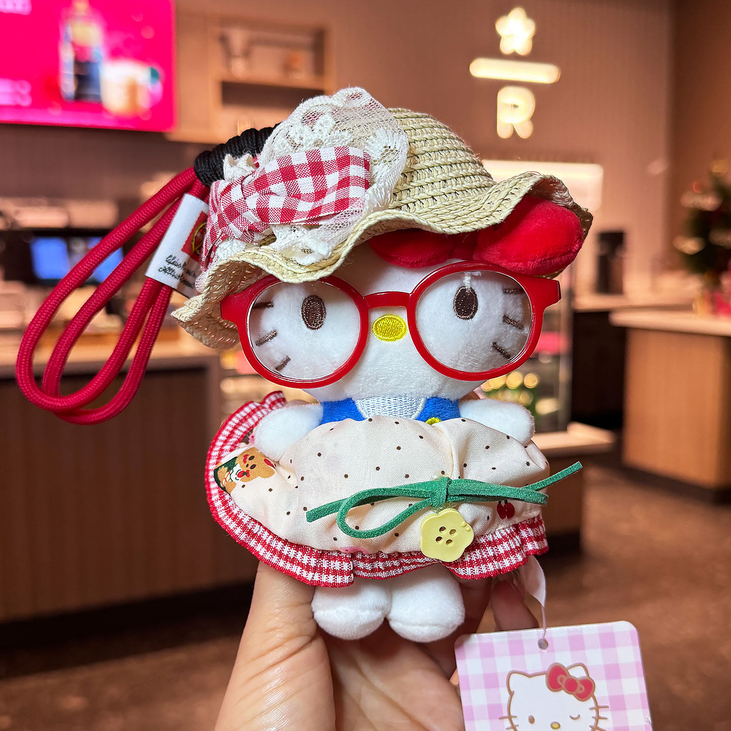 正版hellokitty包包挂件玩偶毛绒公仔书包挂饰哈喽kitty生日礼物