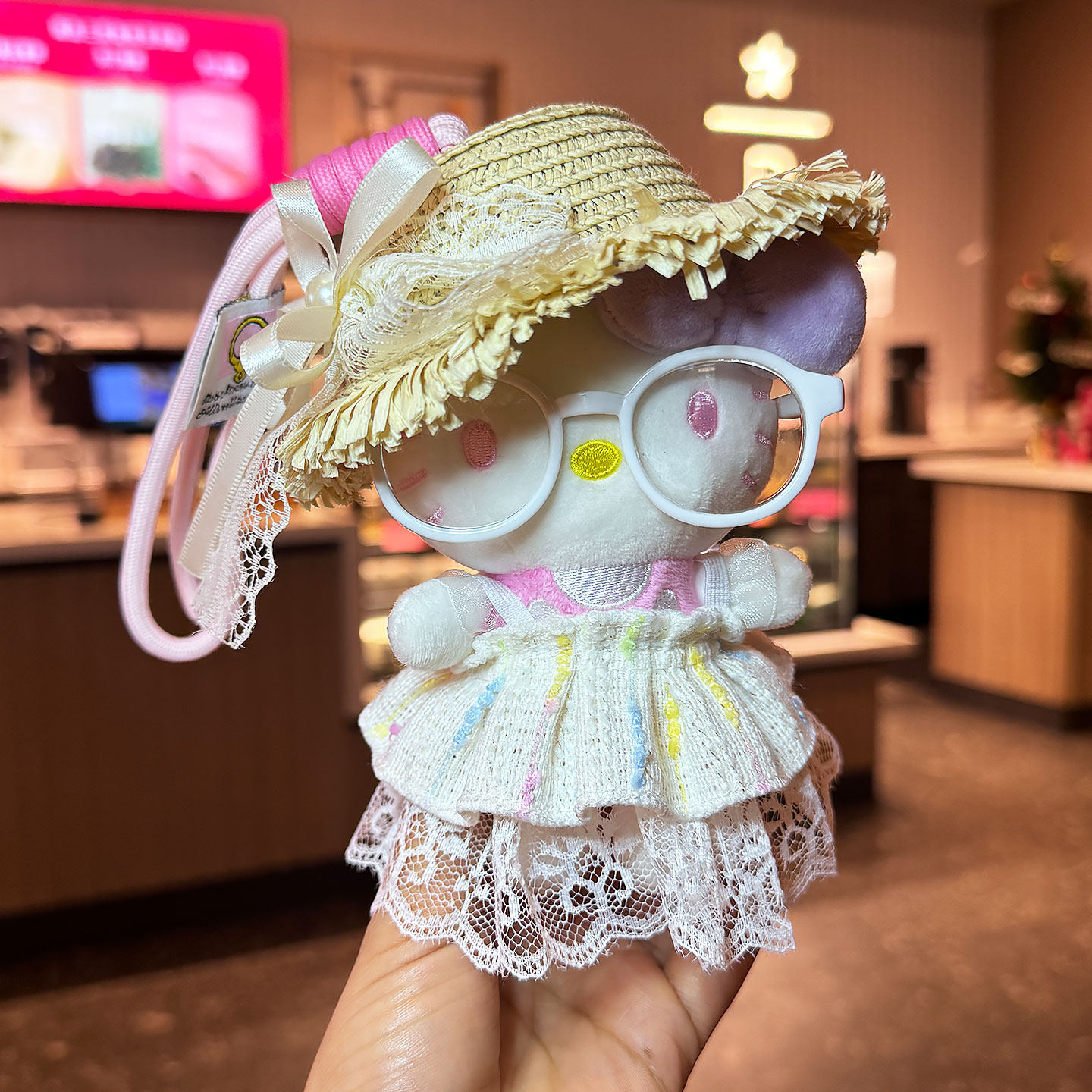 正版hellokitty三丽鸥包包挂件可爱玩偶毛绒公仔书包背包挂饰小猫