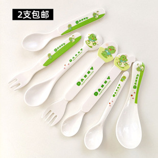 蛋壳龙竹纤维儿童卡通勺宝宝吃饭勺子家用婴儿辅食可爱小饭勺汤勺