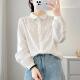 精致设计感重工刺绣衬衫 女2025年长袖 白色上衣淑女休闲衬衣X258