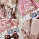 物种 日系甜美粉色围脖缎面蝴蝶结少女感别针胸针发夹女 龙心同款