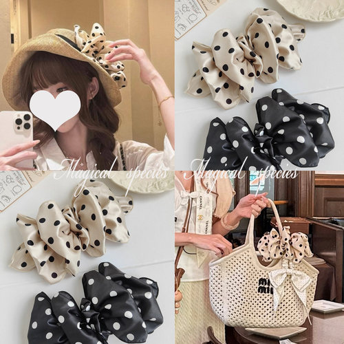龙心同款波点大蝴蝶结弹簧夹发夹