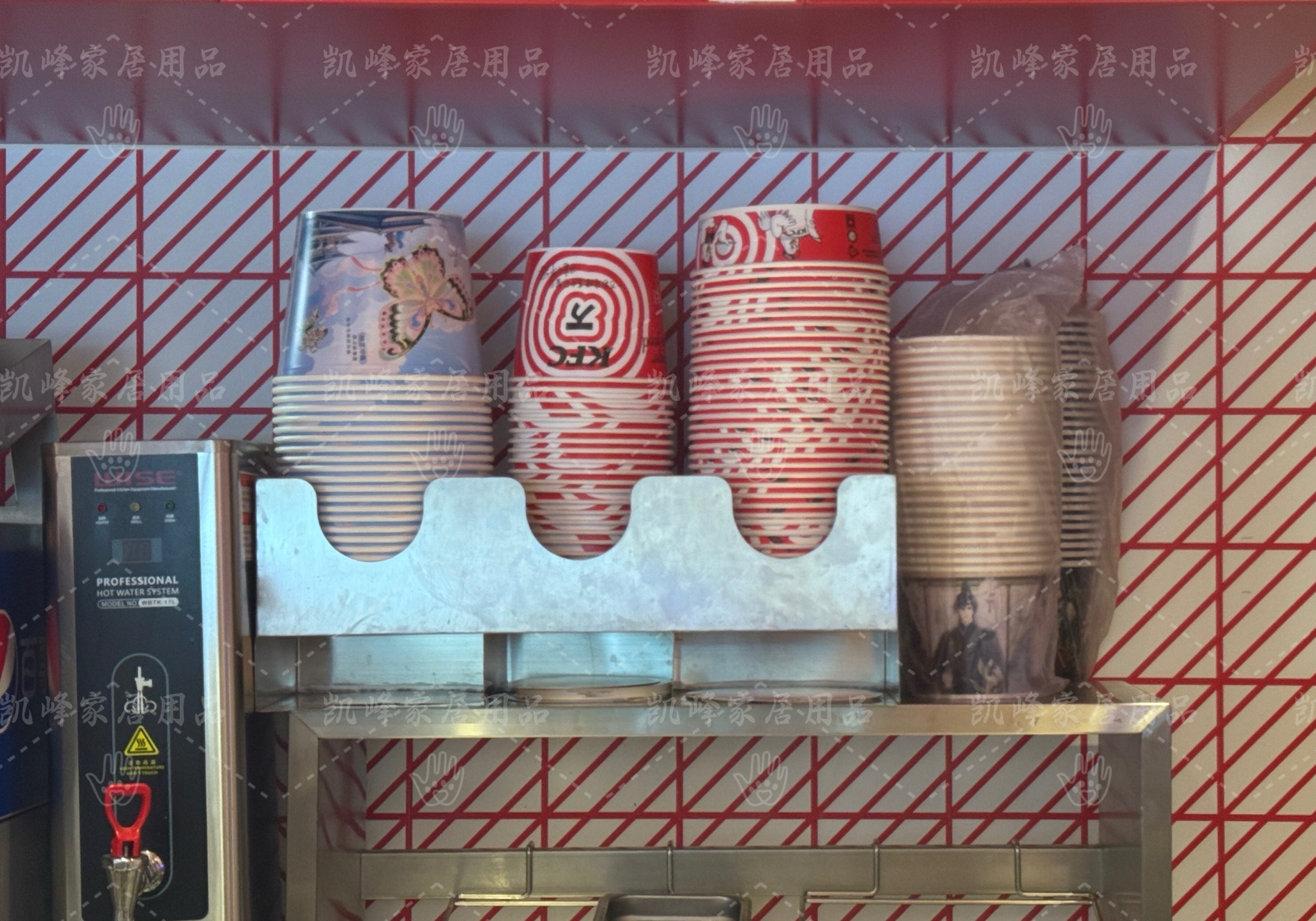 肯德基同款全家桶大/小桶+小食拼盘盖子不锈钢收纳架凯峰收纳工具
