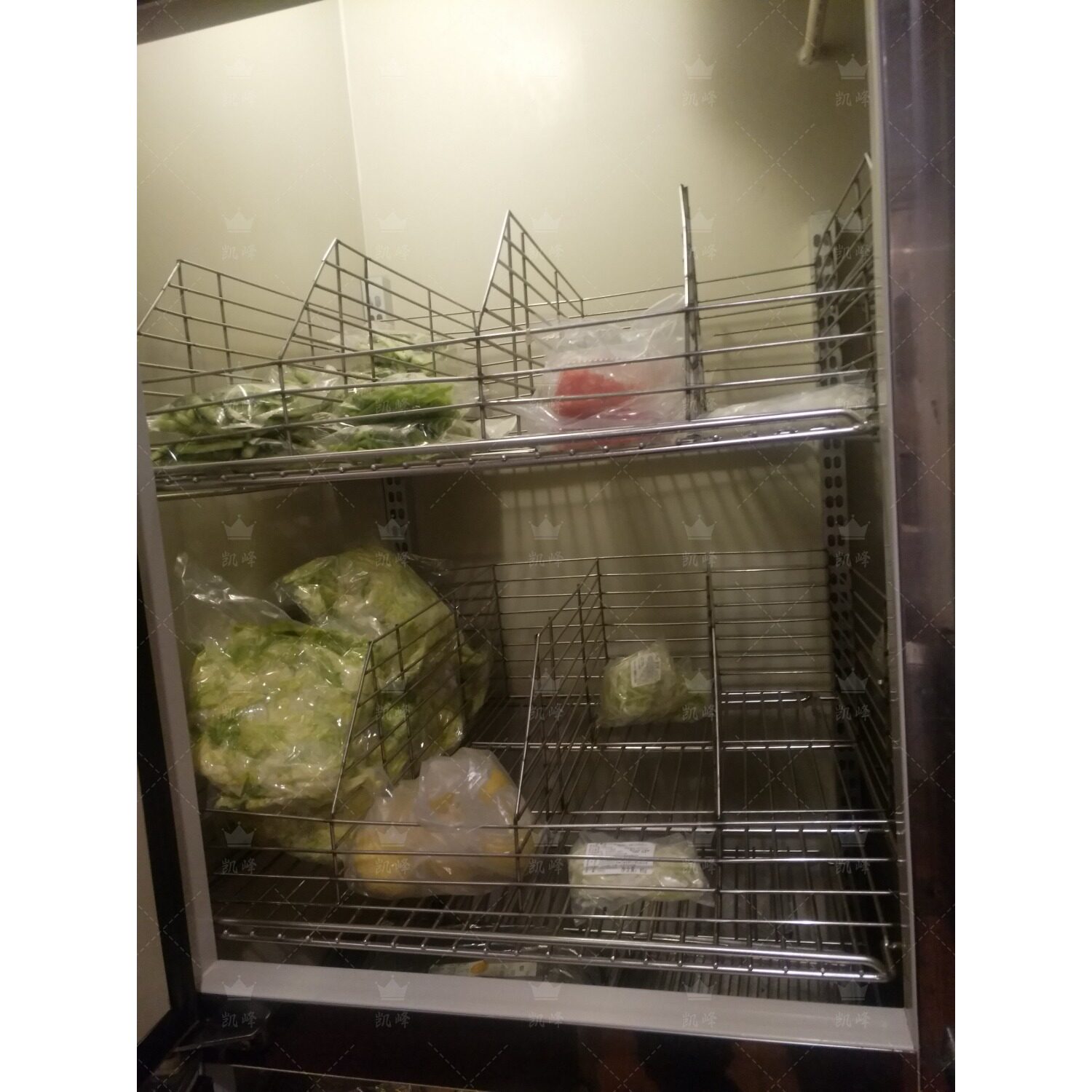 快餐店四门冰箱/四门菜库货物收纳篮先进先出管理工具凯峰