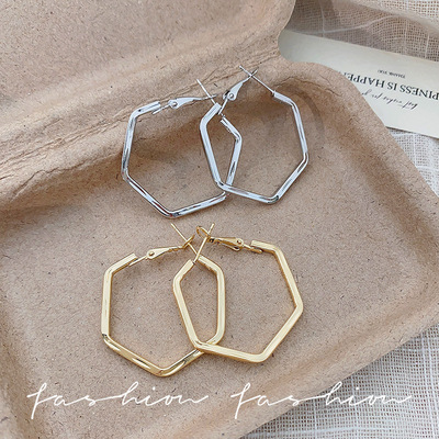 胖迪个性不规则圈圈异形几何耳环