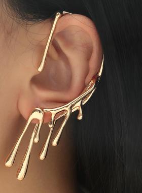 跨境饰品 Fashion lava water drop retro earclip earrings girl