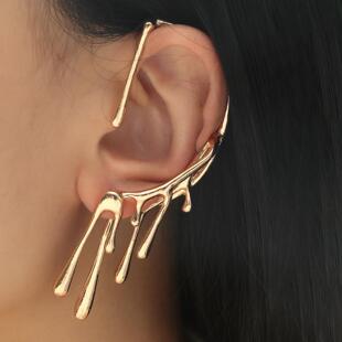 跨境饰品 Fashion lava water drop retro earclip earrings girl