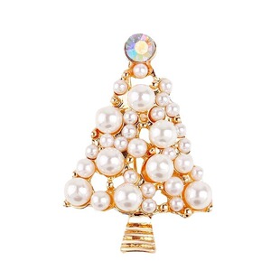 Fashion Christmas tree brooch women cute chic accessories