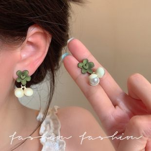 s925 silver needle little fresh light pearl earrings woman