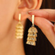 fashion personality lantern Retro light luxury earrings 耳钉