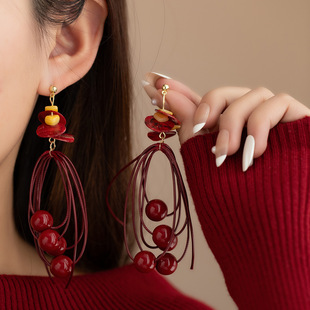 Unique Year Joyful Extended Earrings Vintage Tassel New