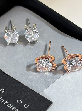 胖迪锁骨链新款鼻屎钻锆石项链