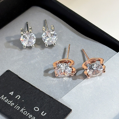 胖迪锁骨链新款鼻屎钻锆石项链