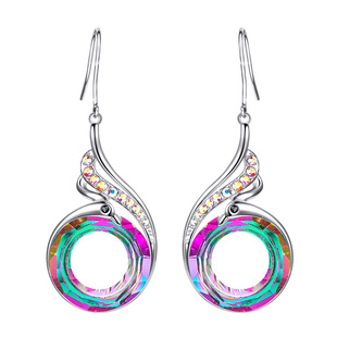 New stunning copper peacock gradient female ethnic earrings