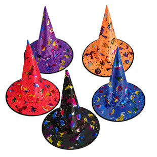 Children Adult Hot Halloween witch Dance gold hat party