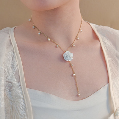 合金锁骨链Newflowerligh项链