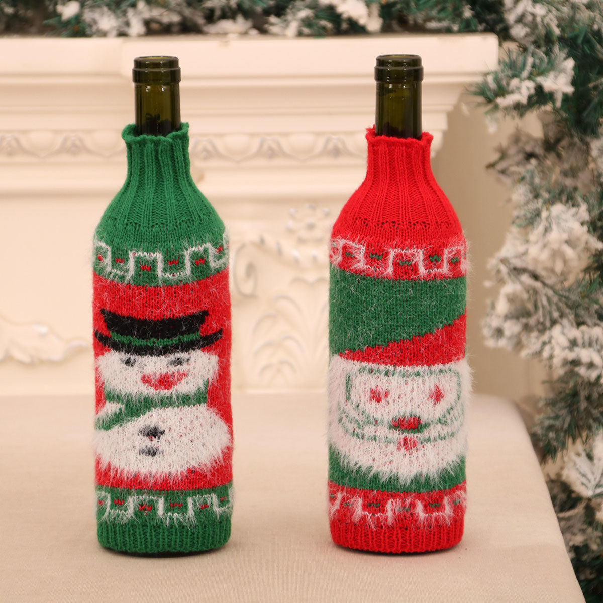 新款圣诞节毛线毛衣酒瓶套