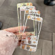 5S钢化玻璃贴膜iPhone6 8plus全屏手机彩膜SE1 3女彩色彩膜 卡通轻松小熊适用苹果4