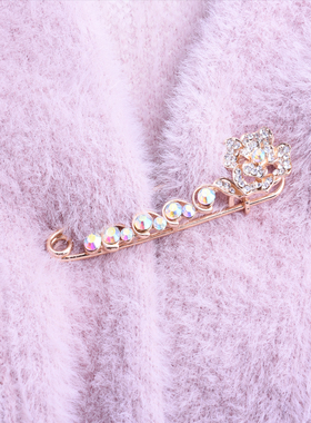 原创买3送1新款别针开衫扣中式蝴蝶珍珠胸针简约气质防走光胸花