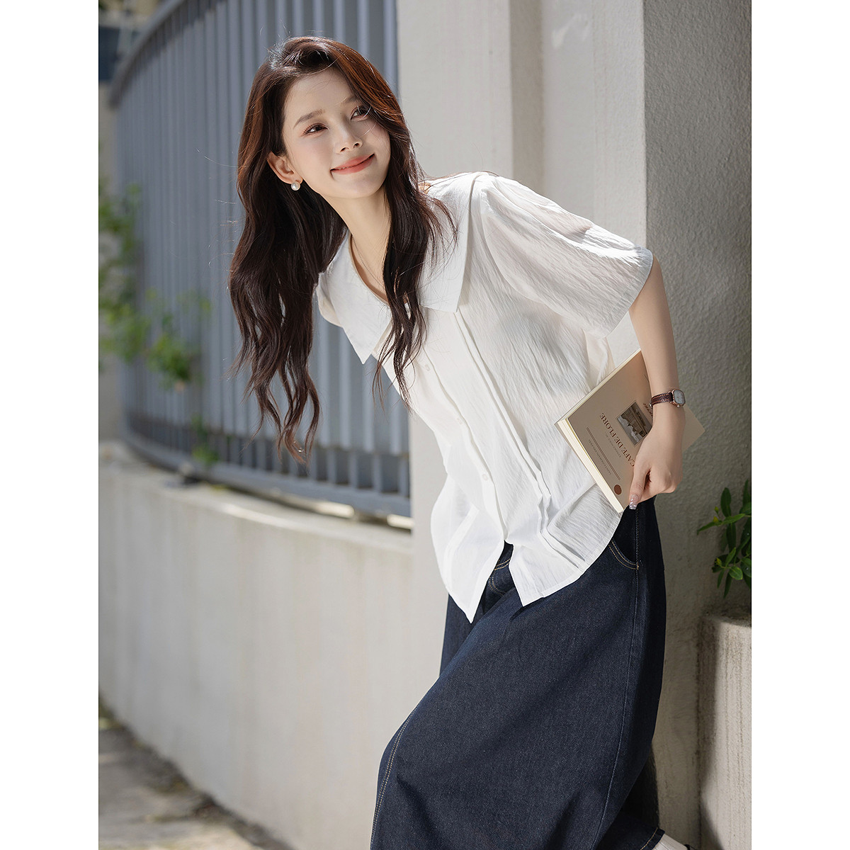 唐狮官方正品女2026新款旗舰女装店商场同款衬衫女短袖衬衣上衣夏