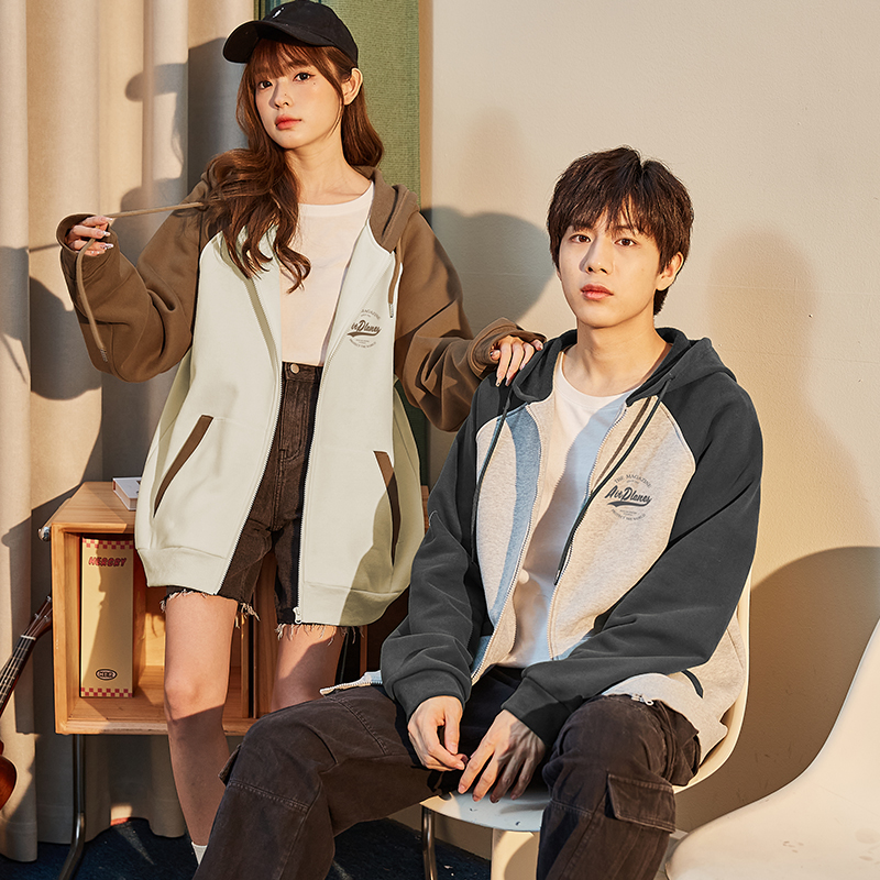 新款外套唐狮撞色宽松情侣