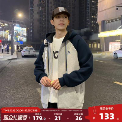 唐狮春秋新款卫衣男肌理青少年宽松舒适休闲开衫外套韩系百搭潮流