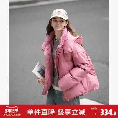 唐狮2026秋冬款羽绒服女士女款外套女连帽短款羽绒服高级感减龄