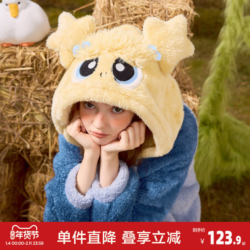飞天小女警联名唐狮新款睡袍女款秋冬季睡衣可爱珊瑚绒外穿家,女士内衣/男士内衣/家居服,睡袍/浴袍,淘宝优惠券,粉丝福利购,淘宝优惠卷
